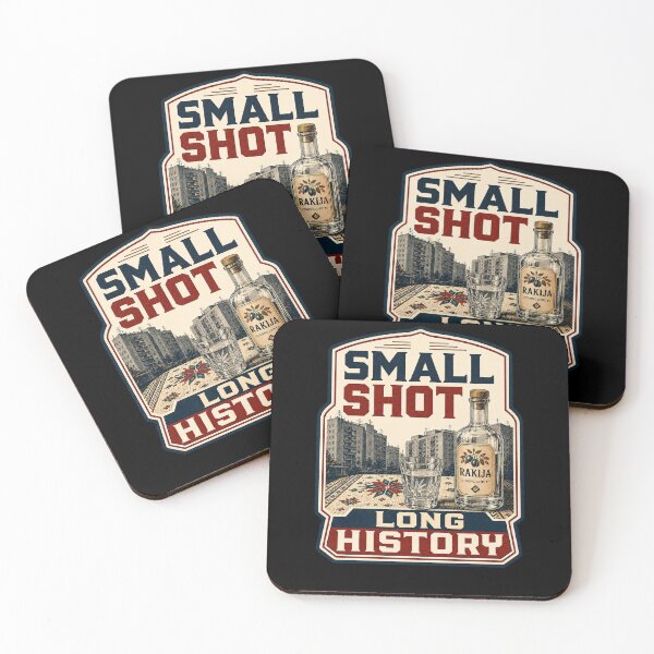 Item preview, Small Shot Long History Rakija Eastern European Retro Folk Design designed and sold by Soft Panic Studio.