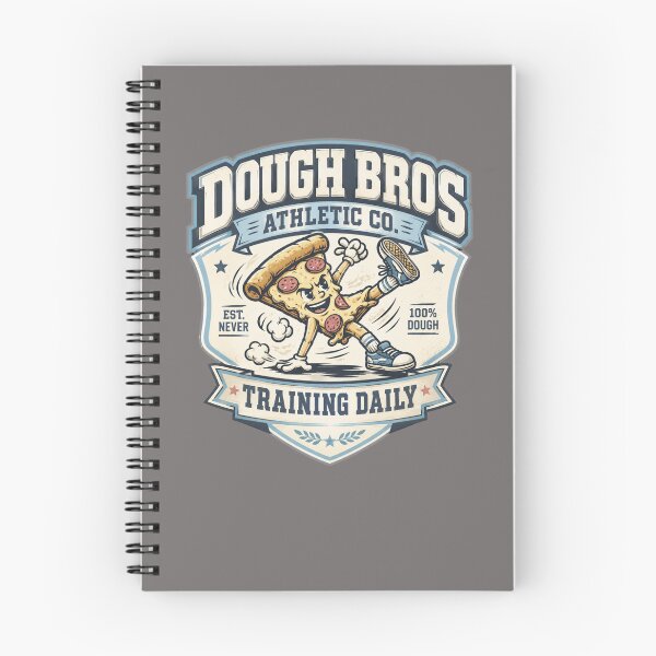 Item preview, Dough Bros Pizza Crest- training daily pizza illustration designed and sold by Bluebird Crafted Tee.