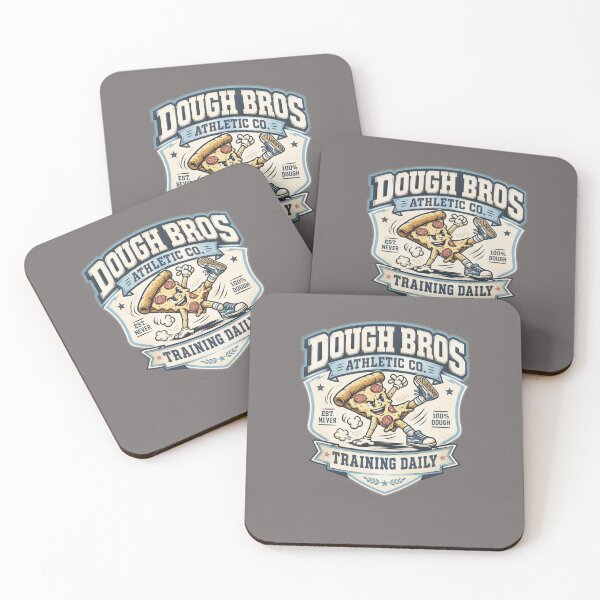 Item preview, Dough Bros Pizza Crest- training daily pizza illustration designed and sold by Bluebird Crafted Tee.