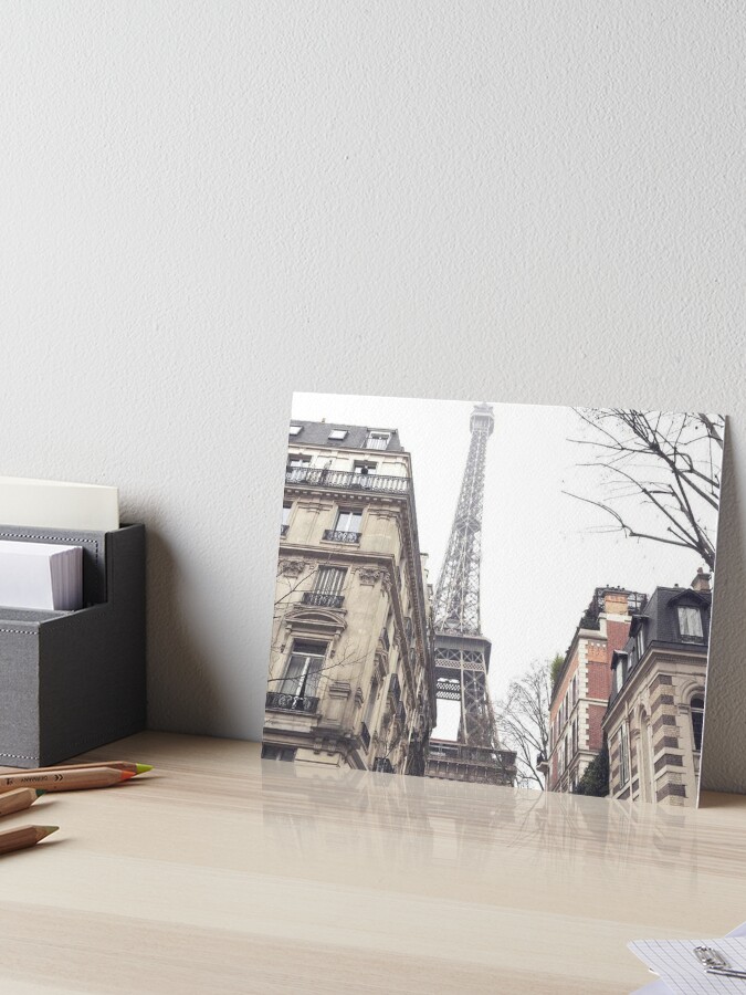 Paris Streets Eiffel Tower City Skyline Industrial Fine Art Photo Shabby Chic Art Board Print By Spallutos