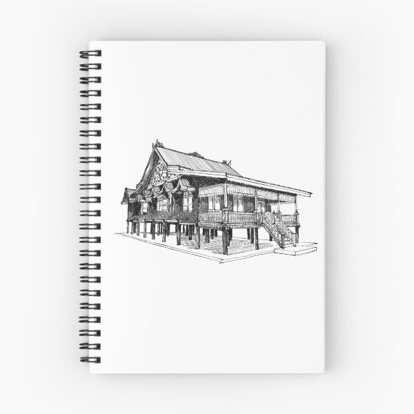 Item preview, Indonesia traditional house from Jambi province sketch  designed and sold by midsketcher.