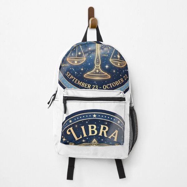 Item preview, Libra Galaxy Gold Scales Constellation Navy Circle Art designed and sold by Zodiac Celestial Art.