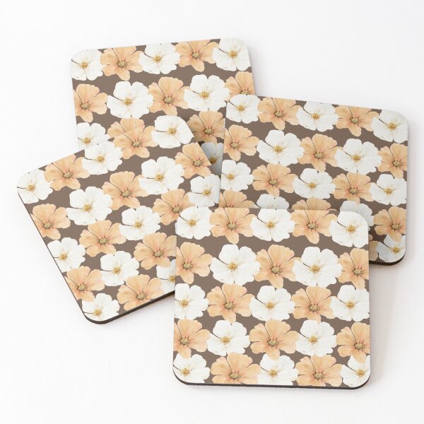 Item preview, Watercolour wildflower pattern peach & ivory designed and sold by Krishnacre8.
