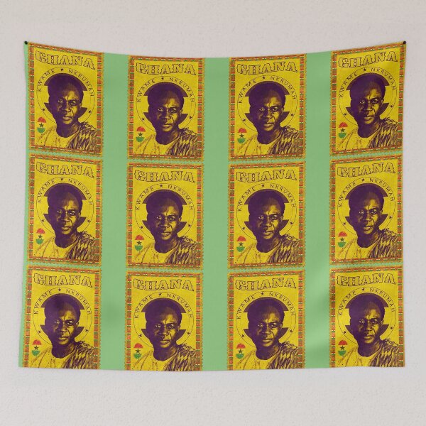 Item preview, Kwame Nkrumah Vintage Postage Stamp Ghana Independence leader Pan-African Revolutionary designed and sold by Youngkev-arts.