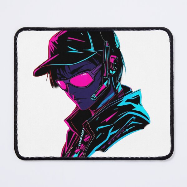 Item preview, Futuristic Cyberpunk Neon Gamer Boy Silhouette designed and sold by Ankushpc.