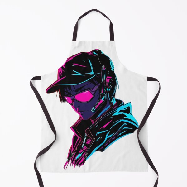 Item preview, Futuristic Cyberpunk Neon Gamer Boy Silhouette designed and sold by Ankushpc.