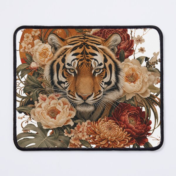 Item preview, Floral Tiger | Botanical Tiger with Wildflowers Graphic T-Shirt designed and sold by rushaib.