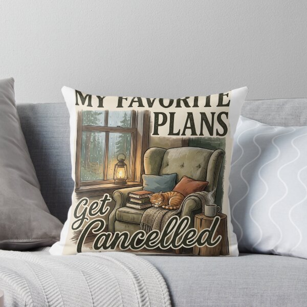 Item preview, Funny Introvert Shirt, My Favorite Plans Get Cancelled, Cozy Cat Reading Design, Homebody Quote, Book Lover Gift designed and sold by softmind studio.