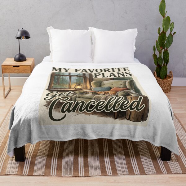 Item preview, Funny Introvert Shirt, My Favorite Plans Get Cancelled, Cozy Cat Reading Design, Homebody Quote, Book Lover Gift designed and sold by softmind studio.