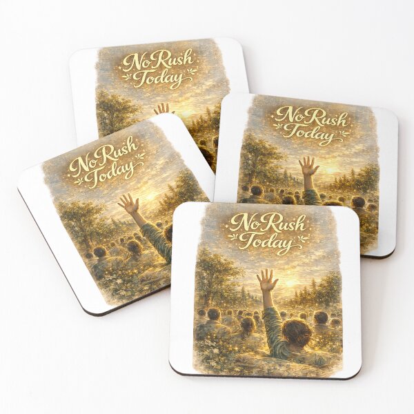 Item preview, . Title No Rush Today | Slow Living Graphic Art Sticker designed and sold by Genzfirevibes.