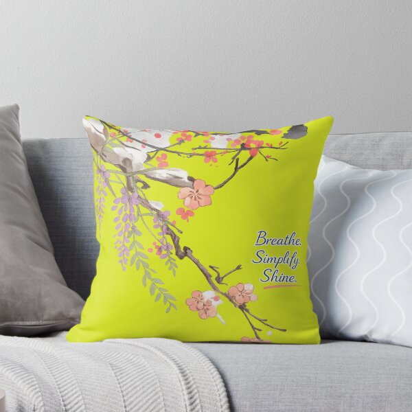 Item preview, Watercolor Floral Mindfulness Art – Breathe Simplify Shine Quote designed and sold by EdgeSphere.