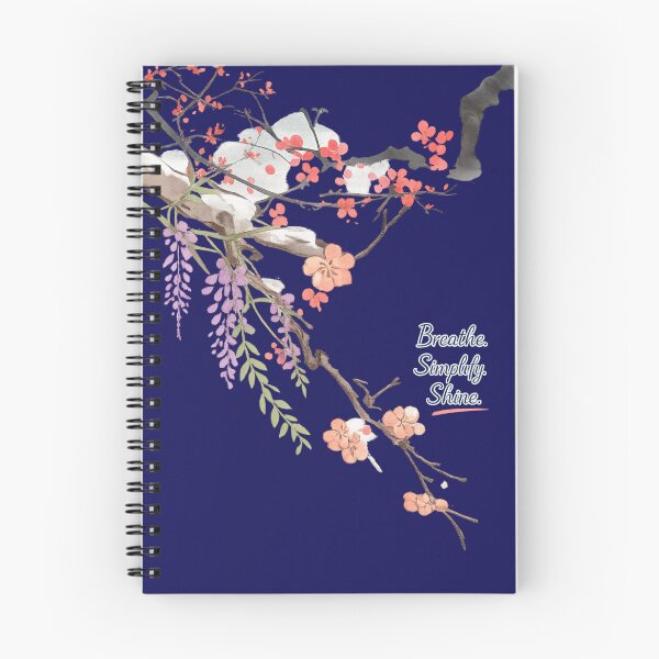 Item preview, Watercolor Floral Mindfulness Art – Breathe Simplify Shine Quote designed and sold by EdgeSphere.