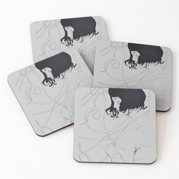 Item preview, Melancholy Girl Minimalist Fine Line Art designed and sold by Mvicen.