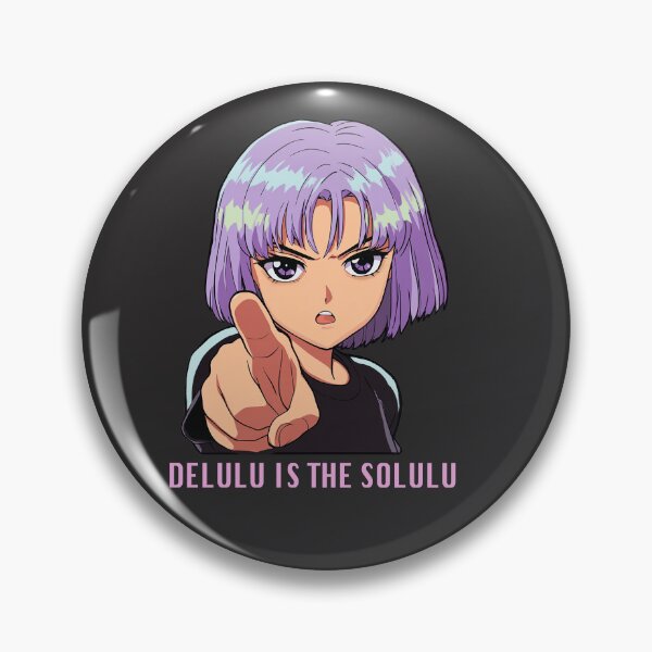Item preview, Delulu Is The Solulu Funny Cartoon Girl Sticker designed and sold by MariaTsy.