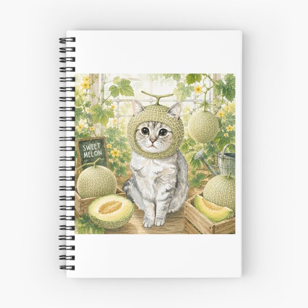 Item preview, Cute Watercolor Cat in Sweet Melon Farm designed and sold by Minuet-Misha.