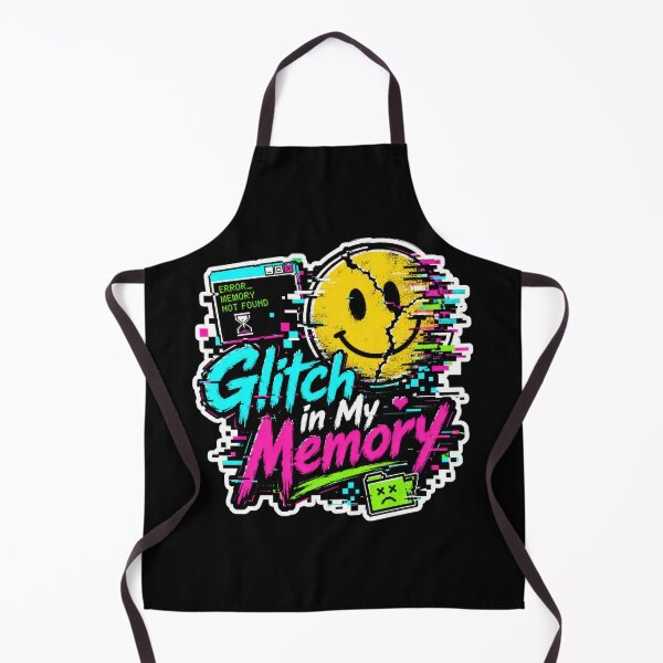Item preview, Glitch in My Memory – Retro Cyberpunk Glitch Smile Sticker designed and sold by Sketchlegacy.
