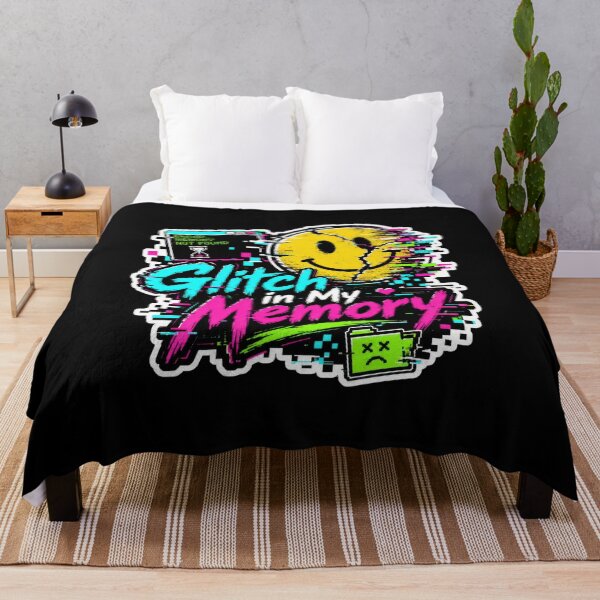 Item preview, Glitch in My Memory – Retro Cyberpunk Glitch Smile Sticker designed and sold by Sketchlegacy.