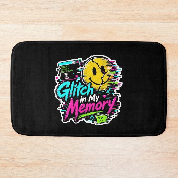 Item preview, Glitch in My Memory – Retro Cyberpunk Glitch Smile Sticker designed and sold by Sketchlegacy.
