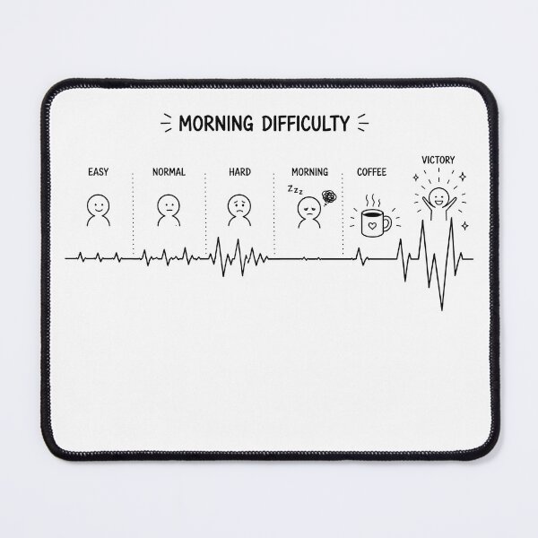 Item preview, ❤️ HEARTBEAT COLLECITON ❤️ - COFFEE ☕ - Morning Difficulty designed and sold by WheelieGdArt.