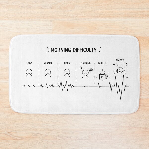 Item preview, ❤️ HEARTBEAT COLLECITON ❤️ - COFFEE ☕ - Morning Difficulty designed and sold by WheelieGdArt.