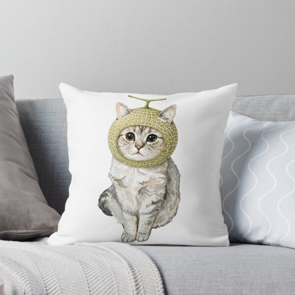 Item preview, Cute Watercolor Cat Wearing Melon Hat designed and sold by Minuet-Misha.