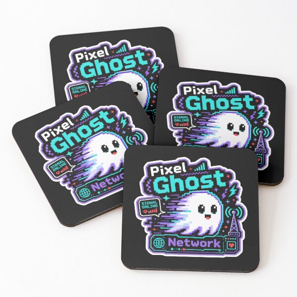 Item preview, Pixel Ghost Network – Retro Gaming Cyber Sticker  designed and sold by Sketchlegacy.