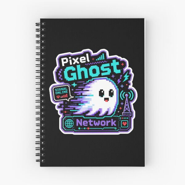 Item preview, Pixel Ghost Network – Retro Gaming Cyber Sticker  designed and sold by Sketchlegacy.