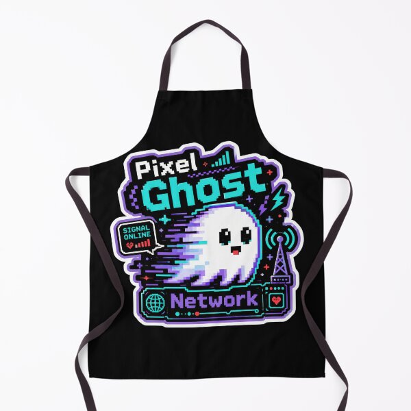 Item preview, Pixel Ghost Network – Retro Gaming Cyber Sticker  designed and sold by Sketchlegacy.