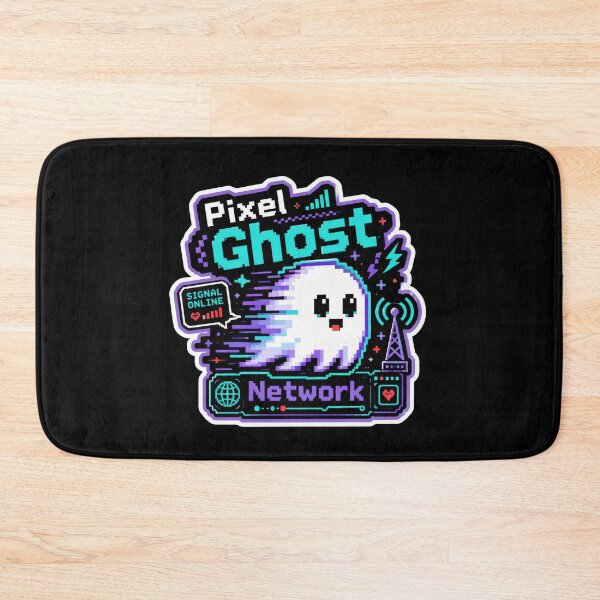 Item preview, Pixel Ghost Network – Retro Gaming Cyber Sticker  designed and sold by Sketchlegacy.