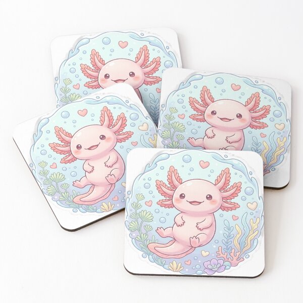 Item preview, Cute Pink Axolotl Floating Underwater Sticker designed and sold by GrzywaM.