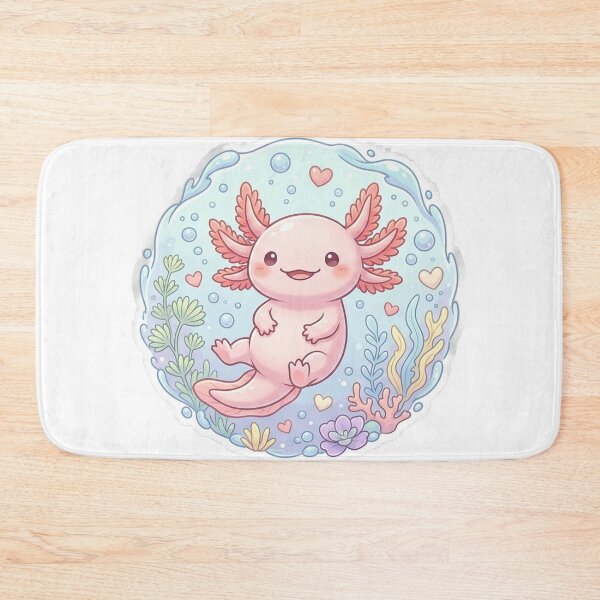 Item preview, Cute Pink Axolotl Floating Underwater Sticker designed and sold by GrzywaM.