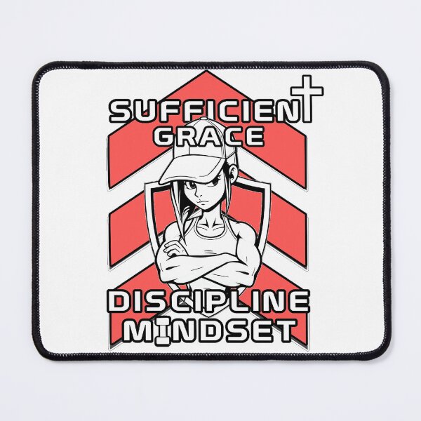 Item preview, Sufficient Grace Discipline Mindset - Christian Gym designed and sold by Bezuiden.