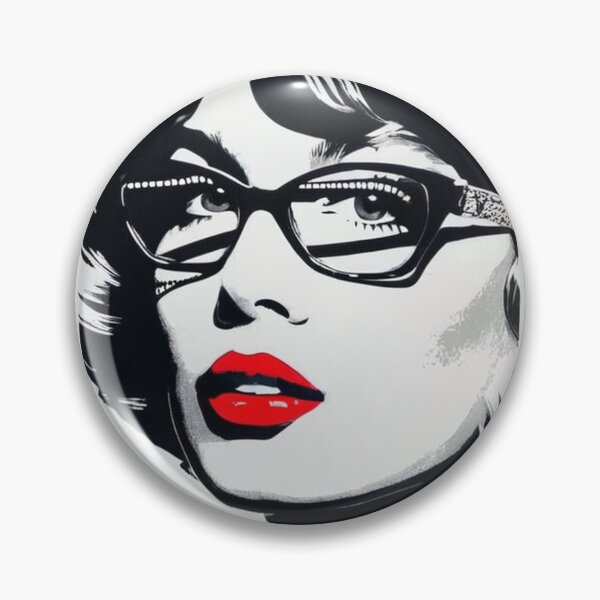 Artikelvorschau, Art - 1960s Pop Art Style Portrait, Striking Contrast and Vibrant Red Lips entworfen und verkauft von Beat-It.