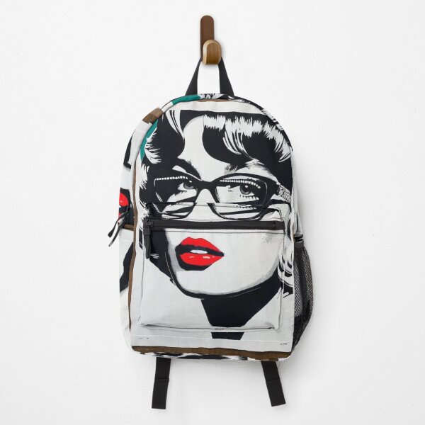 Item preview, Art - 1960s Pop Art Style Portrait, Striking Contrast and Vibrant Red Lips designed and sold by Beat-It.