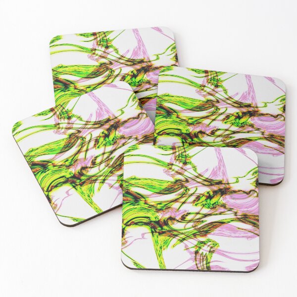 Item preview, Green and Pink Swirl — Abstract Marbled Line Art designed and sold by BuckaBaby.