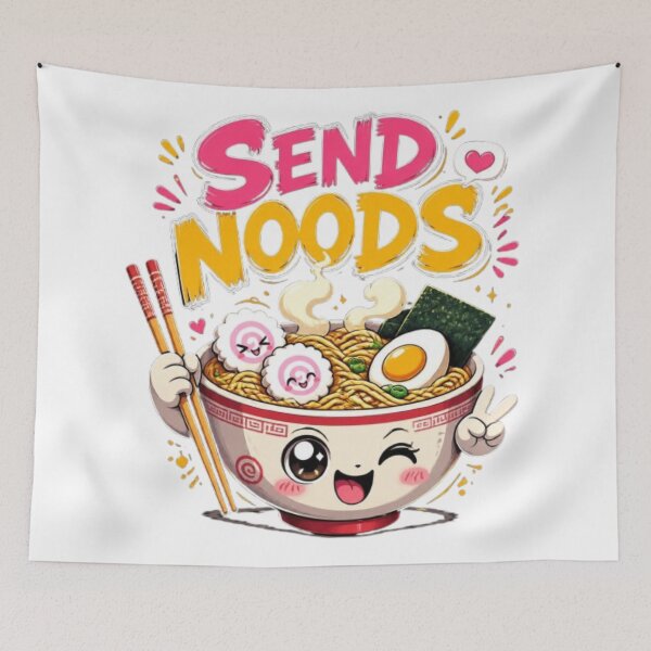 Item preview, Send Noods Funny Ramen Bowl Kawaii Anime Food Pun designed and sold by Ankushpc.