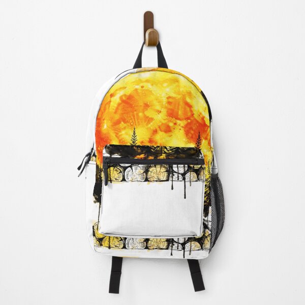 Item preview, Orange Full Moon Forest Trash Polka Watercolor Design designed and sold by GabeMountainArt.