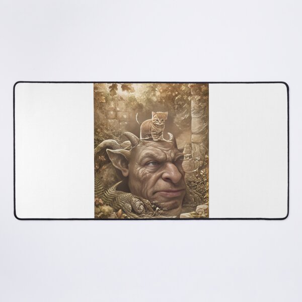 Item preview, Tiny Kitten on a Giant Stone Gargoyle Miniature Illustration designed and sold by DuckOddity.