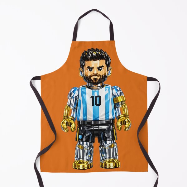 Item preview, Lionel Messi Inspired Metallic Crystal Toy Brick Minifigure | Argentina Football Fan Art designed and sold by RebelKarrot.