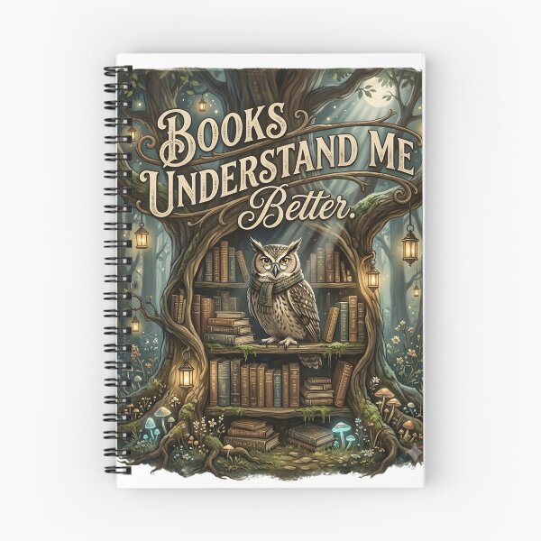 Item preview, Book Lover Shirt, Books Understand Me Better, Funny Introvert Reading Quote, Owl Library Illustration Gift designed and sold by softmind studio.