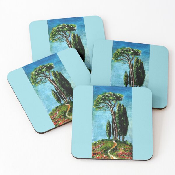 Item preview, CYPRESS TREES AND MEDITERRANIAN PINE IN TUSCANY LANDSCAPE designed and sold by BulganLumini.