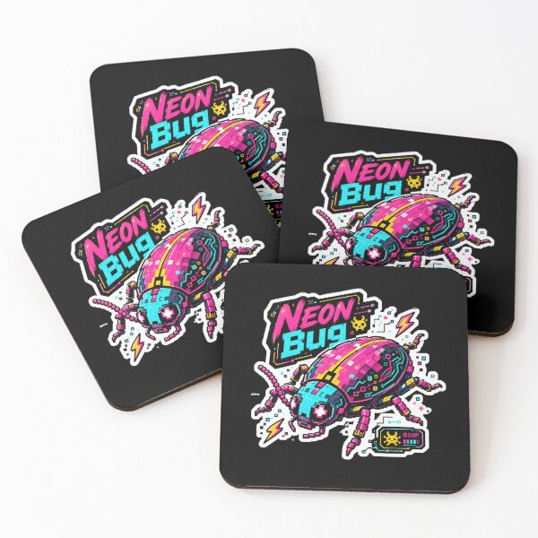 Item preview, Neon Bug – Cyber Beetle Arcade  designed and sold by Sketchlegacy.