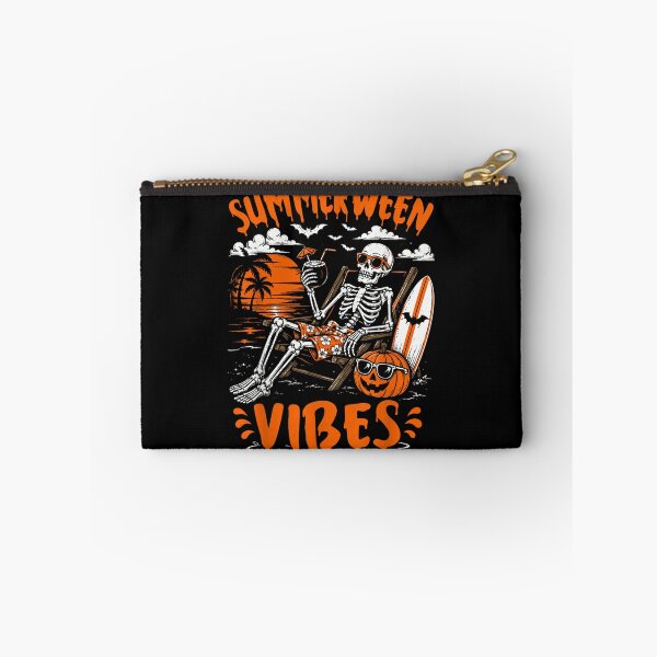 Item preview, Summerween Vibes Skeleton Relaxing on Beach Chair with Surfboard Pumpkin designed and sold by Serene woods.