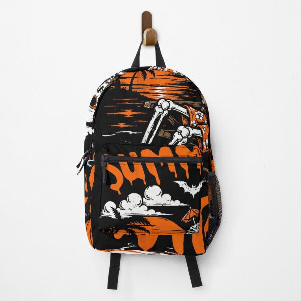 Item preview, Summerween Vibes Skeleton Relaxing on Beach Chair with Surfboard Pumpkin designed and sold by Serene woods.