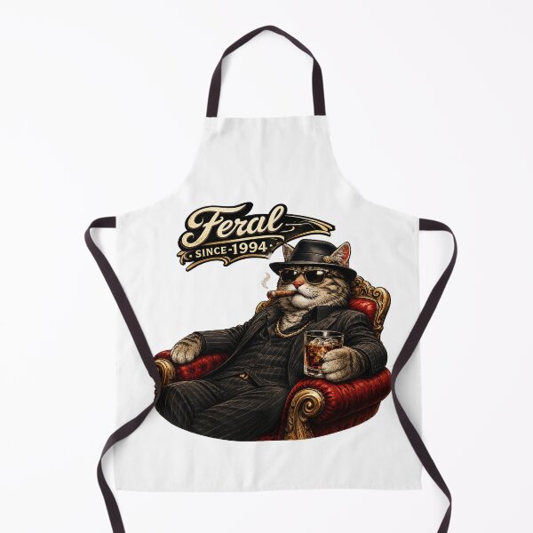 Item preview, Mafia Cat Feral Since 1994 Funny | Cool Vintage Cat Lover T-Shirt designed and sold by HectorStore11.