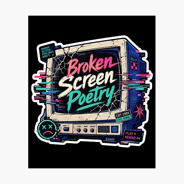 Item preview, Broken Screen Poetry – Retro CRT Glitch  designed and sold by Sketchlegacy.