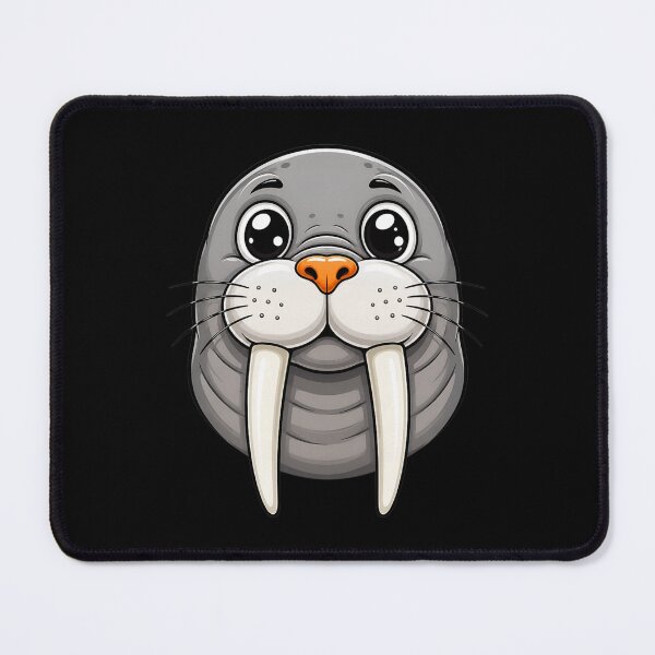Item preview, Cute Walrus Face Vector Illustration Kawaii Arctic Animal Design Art designed and sold by Serene woods.