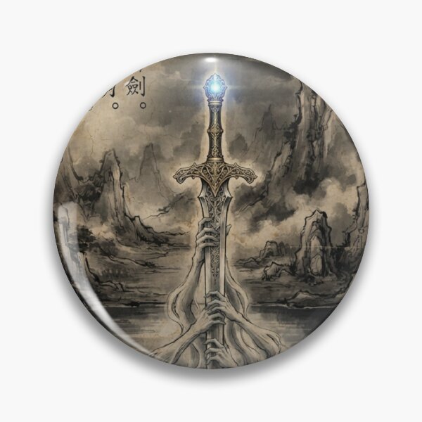 Item preview, The Blade of the Abyss Sumi-e Ink Wash designed and sold by DuckOddity.