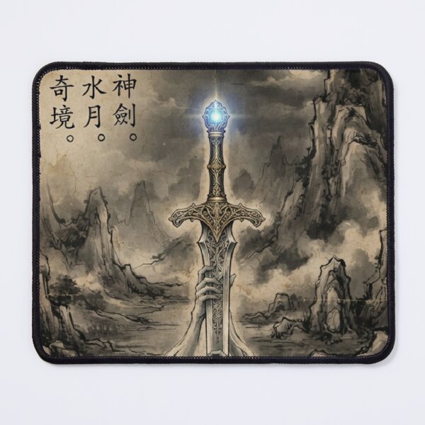 Item preview, The Blade of the Abyss Sumi-e Ink Wash designed and sold by DuckOddity.