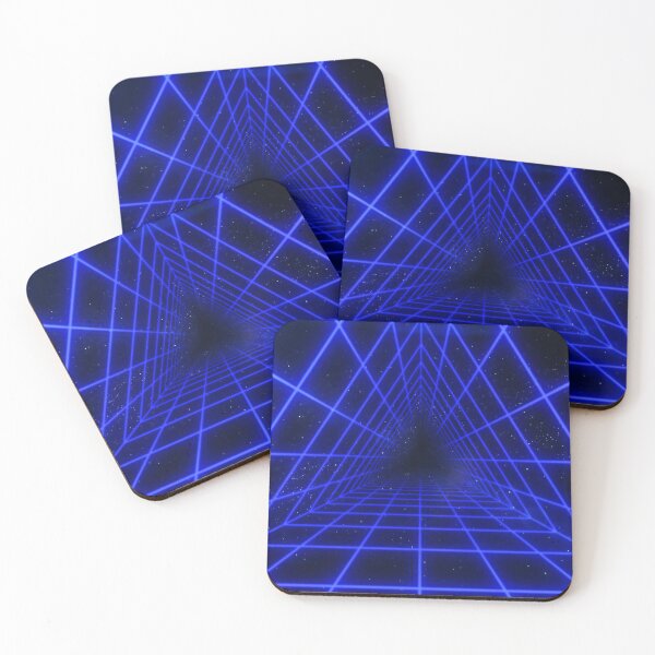 Item preview, Blue Triangular Wireframe Tunnel designed and sold by Electric Shock!! Design.